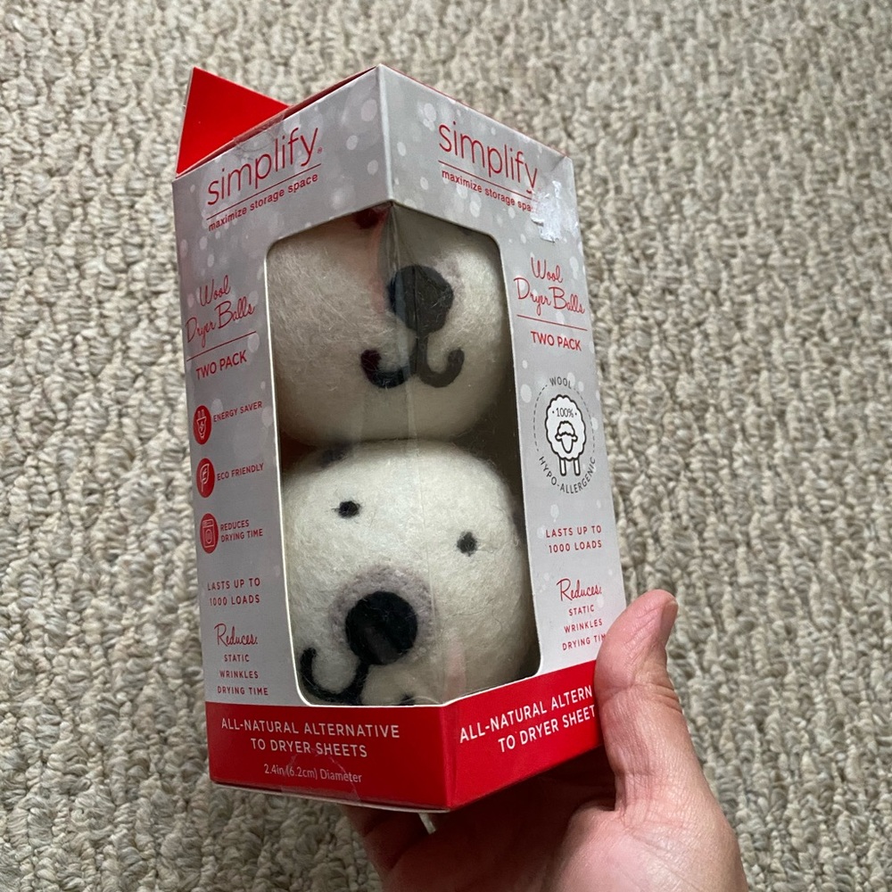 Simplify Wool Dryer Balls polar bear for laundry 🐻‍❄️ brand new !